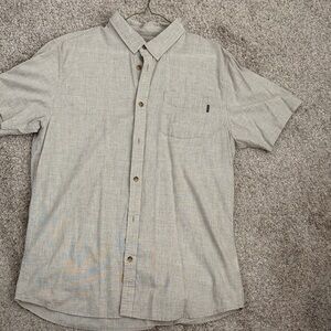 O'Neill Men's Short-Sleeve Button-Down Shirt in Light Gray
